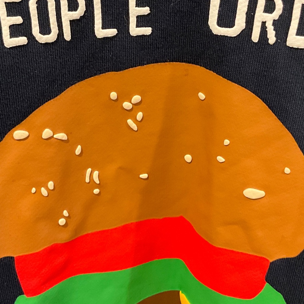 Uniqlo Black Hoodie with Burger Graphic - Picture 5 of 9